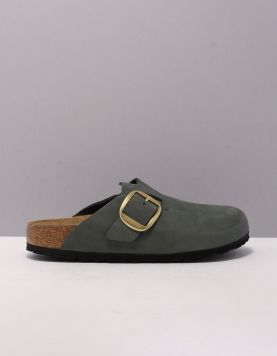 Birkenstock Boston Big Buckle Muiltjes zonder hak Groen