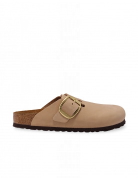 Birkenstock Boston Big Buckle Muiltjes zonder hak Beige